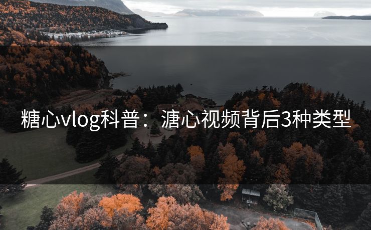 糖心vlog科普：溏心视频背后3种类型