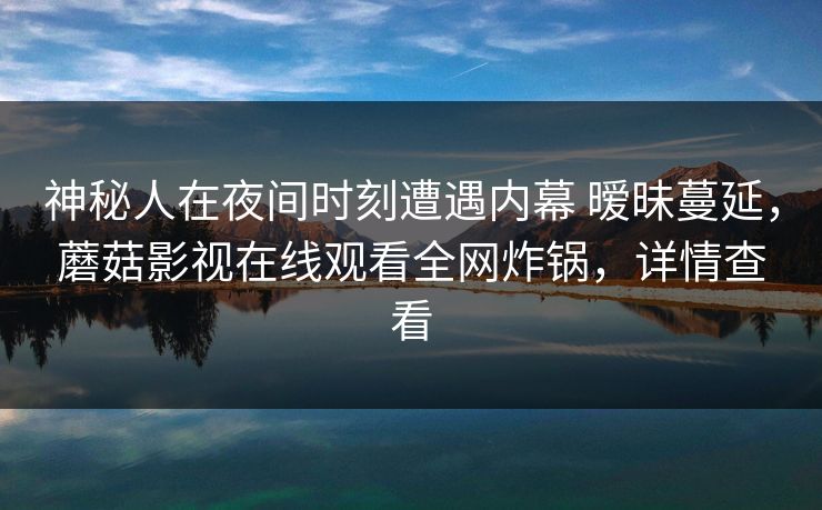 神秘人在夜间时刻遭遇内幕 暧昧蔓延，蘑菇影视在线观看全网炸锅，详情查看